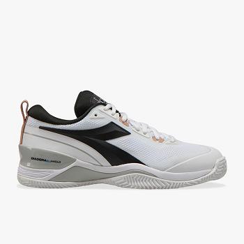 Diadora Speed Blushield 5 Clay Biele / Cierne - Damske Tenisove Tenisky